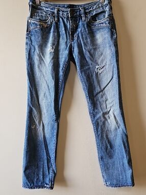 Diesel Blue Distressed Jeans - Classic Straight Fit